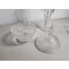 Image 5 : Lot of Assorted Glass Crystal Items: Candy Bowl, Working Lamp, Glass Basket