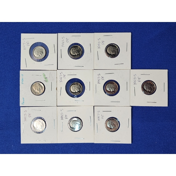 x10 Roosevelt Dimes - Proofs - 1997-S and 1980-S FV: $1.00