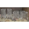Image 1 : Set of 12 Cut Glass Glasses - 6 Tall and 6 Short