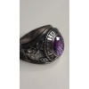 Image 4 : 1982 Sterling Silver Coshocton High School Class Ring & Sterling Silver Ring W/ Onyx - Weight: 20.4g