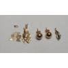 Image 1 : 14K Gold Necklace Pendants & Studback Earrings - Total Weight: 1.9g