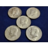 Image 2 : Five Assorted 40% Silver U.S. Kennedy Half Dollars ~ Face Value: $2.50