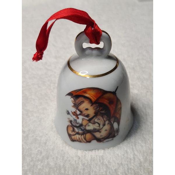 M.J. Hummel Umbrella Girl Collectible Bell - Official Goebel Stamp & In Great Condition!