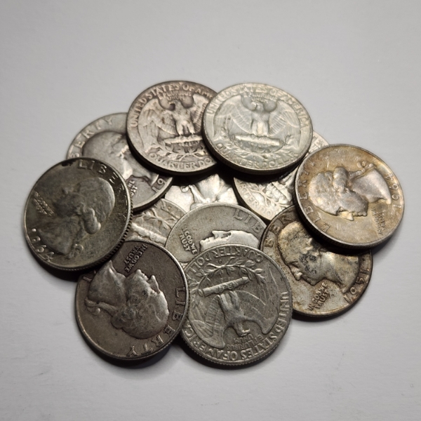 $3.00 Face Value in Assorted 90% Silver United States Quarters