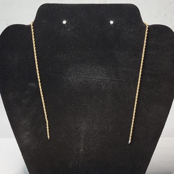 14K Yellow Gold Twist Chain, Broken - TW: 3.7g