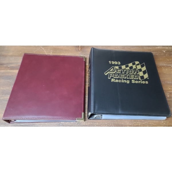 1993 Action Packed Racing Binder With Sleeves Only & Other Collection Book With Sleeves Only