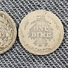 Image 2 : Two United States 90% Silver Barber Dimes ~ $0.20 Face Value