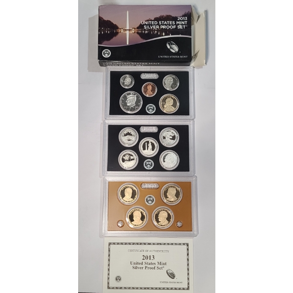 2013-S United States Mint Silver Proof Coin Set 