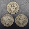 Image 2 : 3 Pcs -  Barber (Liberty Head) 90% Silver Half Dollars - 1911 P / O / S - See PIcs