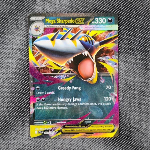 Mega Sharpedo EX 061/094 Holo Rare Pokemon Trading Card