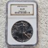 Image 1 : NGC MS69 Graded 1989 .999 Fine Silver 1oz. Eagle