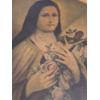 Image 2 : *Pick Up At Mantua Home-No Shipping Available* Gorgeous Vintage Saint Teresa Little Flower Painting 