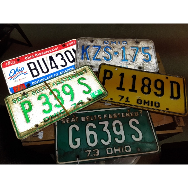 Antique License Plates - Offering 5 Matching Pairs - See Pics
