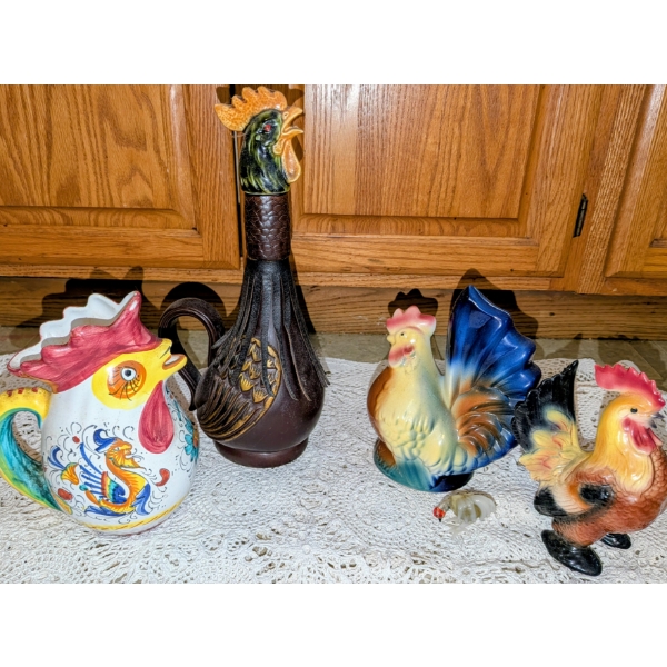 Roosters, Bank, Pitcher & More