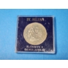 Image 1 : St. Helena Elizabeth II "Silver Jubilee' 25 Pence Coin in Display 