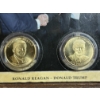 Image 1 : Donald Trump and Ronald Reagan Collectible Coins - 40th president and 45th president 