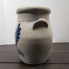 Image 5 : Rowe Pottery Works 1987 Handmade Crock Ft. Brid Painting on Side ~ Stands About 9 Inches Tall