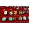 Image 4 : Beautiful Jewelry Box With Embossed Roman Building Motif & Assorted Fashion Rings