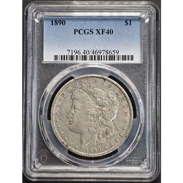 PCGS XF40 1890 Morgan Silver Dollar