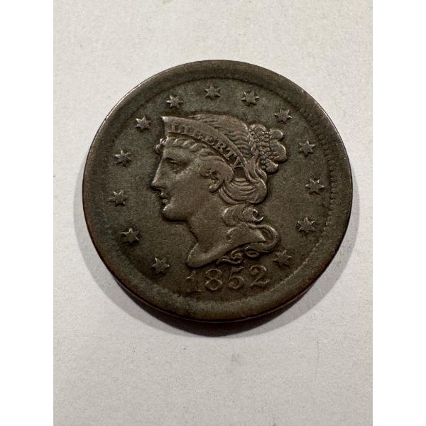 1852 United States Of America ONE CENT Coin - Exceptional Piece
