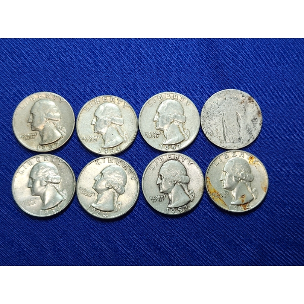 Assorted Years 90% U.S. Silver Quarters - Face Value $2.00