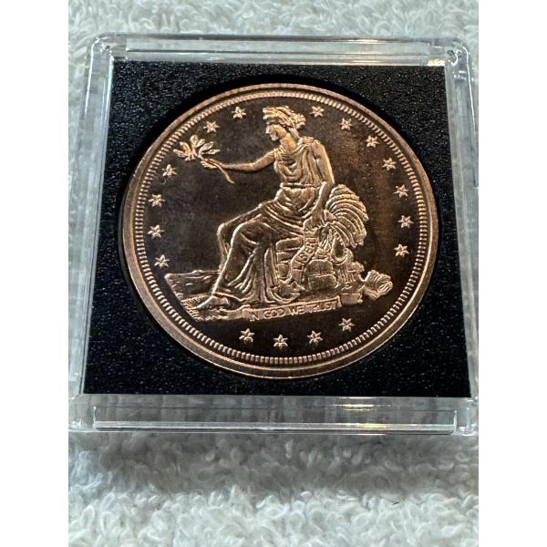 Limited Edition Seated Liberty One Ounce .999 Fine Pure Copper Coin - Exceptional Coin