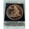 Image 1 : Limited Edition Seated Liberty One Ounce .999 Fine Pure Copper Coin - Exceptional Coin