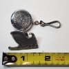 Image 3 : Vintage Silver-Tone Retractable Badge Reel/Keychain & Pewter 1997 Barker Sleigh Pin