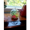 Image 3 : Floral Grouping On Table Including Frosted Lime Green Decanter - All Excellent