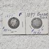 Image 1 : Two 1897 Barber Quarters in Cardboard 2x2 Holders composed of 90% Silver FV $.50