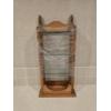 Image 2 : Wood and Glass Shelf - 10x6x24.5 - Can Be Hung (Flat Side Up) or Sat on a Table (Flat Side Down)