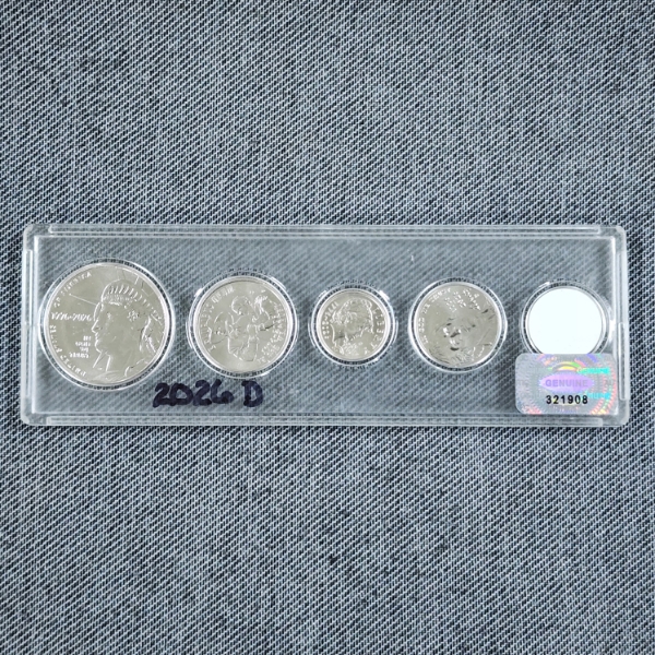 United States 2026 FOUR Coin Set Featuring THE NEW Nickel, Dime, Quarter & Half Dollar!