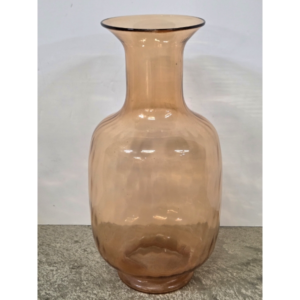 Excellent Condition Vintage Highly Collectable Large 17.5'' Stunning Peach Pink Viking Glass Vase 