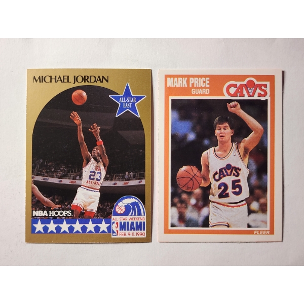 Two Vintage 1989 & 1990 Basketball Trading Card Ft. Michael Jordan & Mark Price!