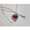 Image 3 : Sterling Silver 18" Necklace with Heart Pendant - Total Weight: 4.8g