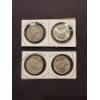 Image 1 : 4 - 1964 United States Washington Silver Quarters - Mint Condition - $1.00 Face Value