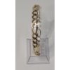 Image 2 : 14K Yellow Gold 8" Figaro Link Style Chain Bracelet - Weight: 18.1g