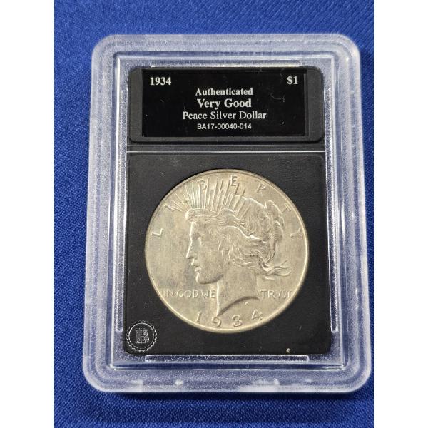 1934- D Silver Peace Dollar