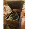 Image 5 : RARE Nice Working Conditon Antique Victrola Table Top Model W / Large Lot Of Original Records!