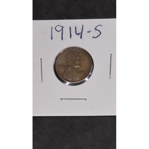 U.S. 1914 S LINCOLN WHEAT CENT - EX FINE CONDITION  - SEE PHOTOS