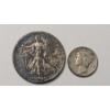 Image 1 : U.S 1943-S 90% Silver Walking Liberty Half Dollar & 1944 90% Silver Mercury Dime - Face Value: $0.60