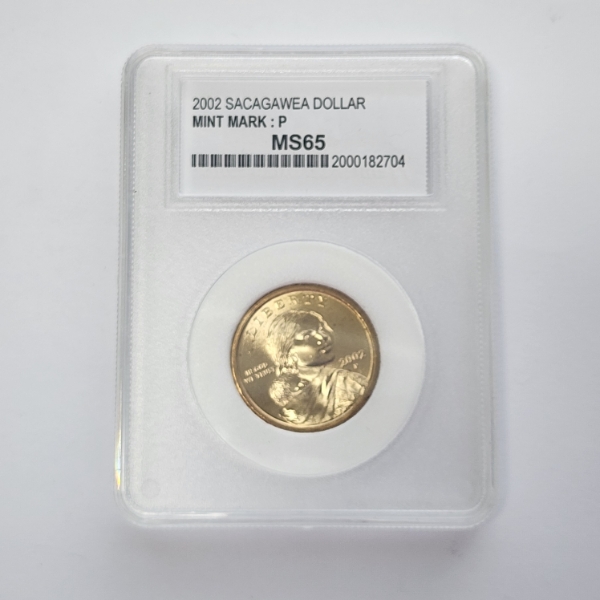 2002-P Sacagawea Dollar Coin - Graded by PCC MS65