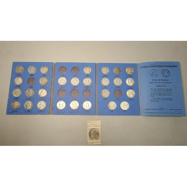 1948-1963 Whitman Coin Collection Book Of 90% Silver Benjamin Franklin Half Dollars -Face Value: $14