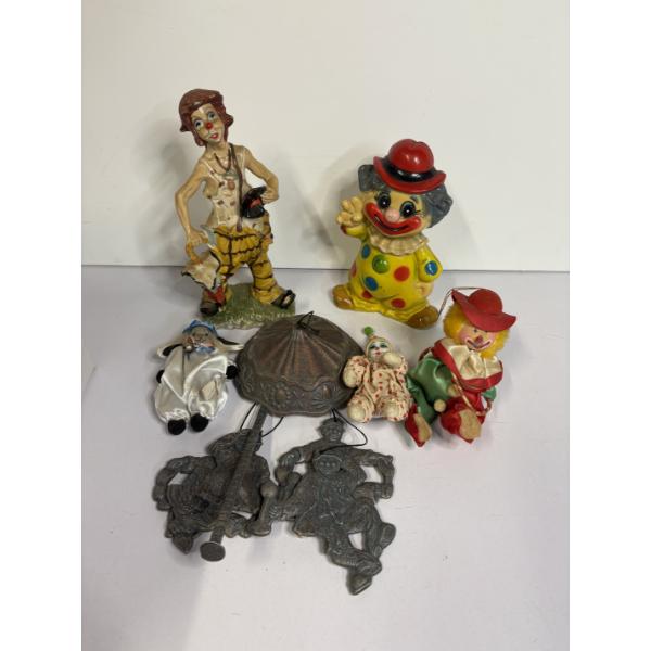 Assorted Clown Figurines 