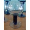 Image 3 : 5 Pc Group Vintage Blue Tint Goblets As shown - 9" & 5 1/2"