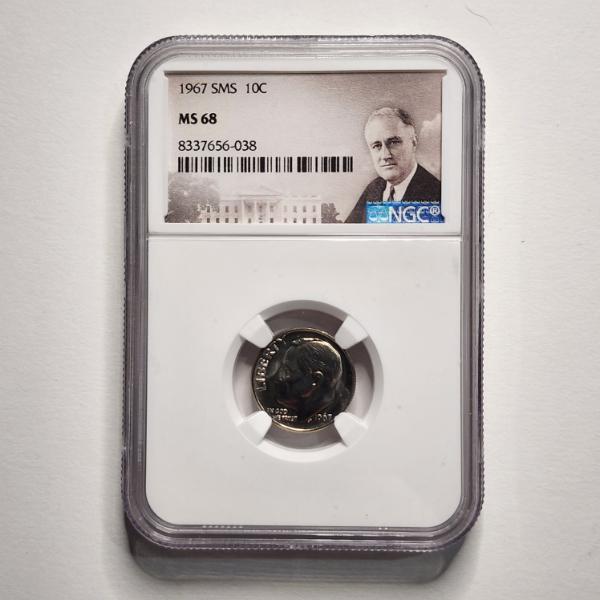 NGC MS68 Graded 1967 Special Mint Set United States Dime
