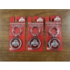 Image 1 : 3 - Ohio State Buckeyes Pewter Keychains - Brand New - Officially Licensed