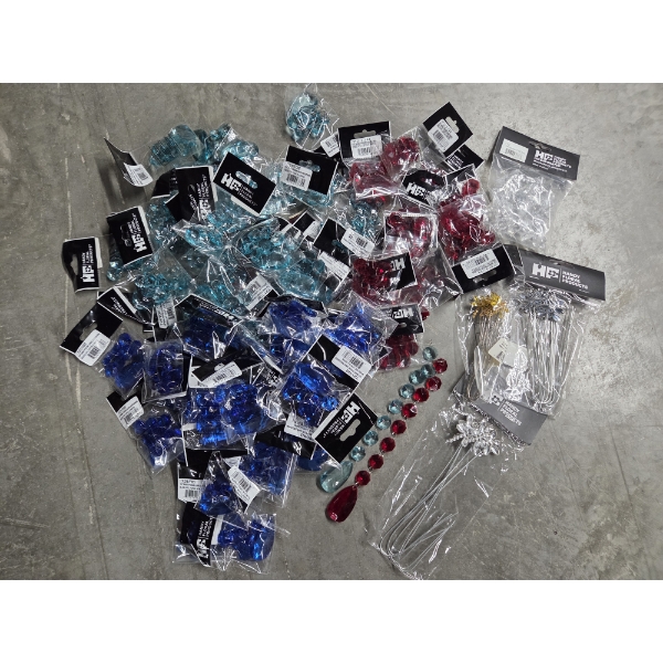 Brand New Colored Plastic Crystals & More