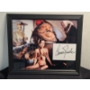 Image 1 : Star Wars Jabba The Hut & Princess Leia Framed Print With Carrie Fisher Autographed Notecard