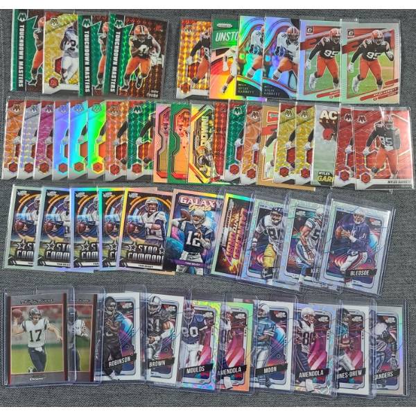 50 Asstd NM Football Trading Cards Including Many Cleveland Browns, Refractors, Rookies & More!